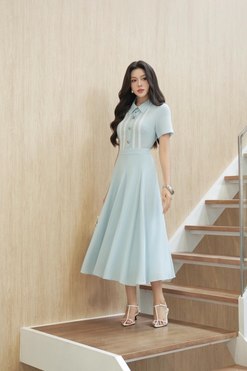 Sixdo Ocean Tendy Flared Dress
